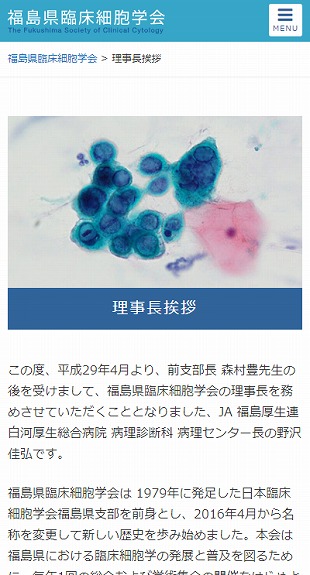 福島県白河市 専門学会のホームページ制作・会員専用ページ スマホサイト作成