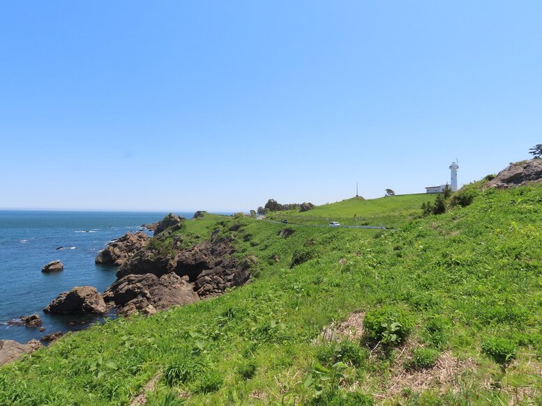 青森県八戸市 三陸ジオパーク みちのく潮風トレイル 鮫角灯台 葦毛崎展望台