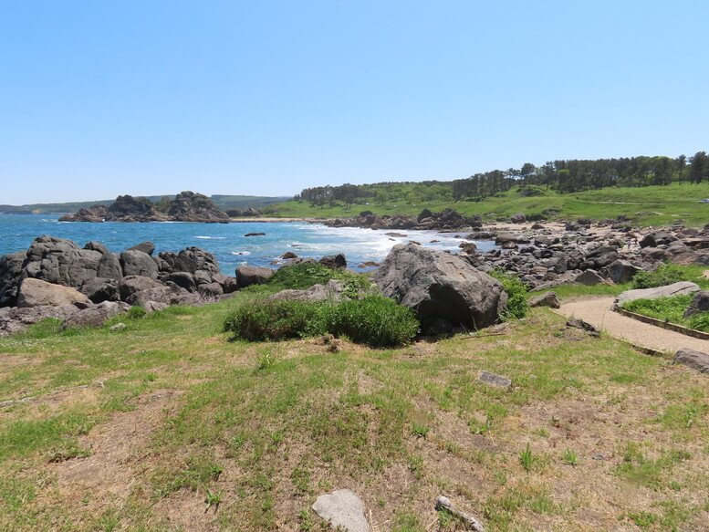 青森県八戸市 三陸ジオパーク みちのく潮風トレイル 中須賀 遊歩道